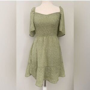 Abercrombie Green Floral Dress